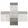 Base para poste em forma de X 81x81 mm metal galvanizado 3