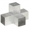 Base para poste em forma de X 91x91 mm metal galvanizado 1