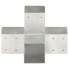 Conector de postes en forma de X metal galvanizado 91x91 mm 3