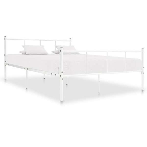 Estructura de cama de metal blanco 120x200 cm D