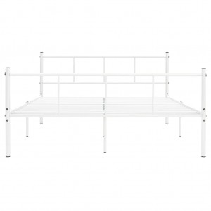 Estructura de cama de metal blanco 120x200 cm H