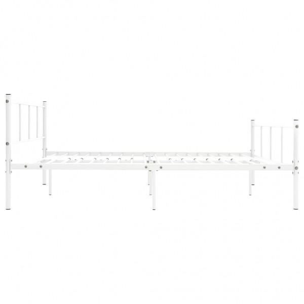 Estrutura de cama 120x200 cm metal branco M 3