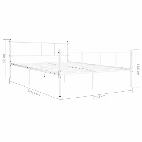 Estructura de cama de metal blanco 120x200 cm M 4