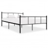 Estructura de cama de metal negro 140x200 cm 1