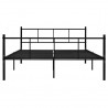 Estructura de cama de metal negro 160x200 cm 3