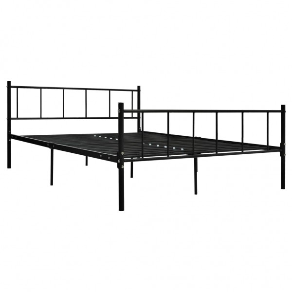 Estructura de cama de metal negro 180x200 cm M 2