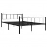 Estructura de cama de metal negro 180x200 cm 2