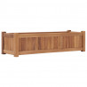 Arriate de madera maciza de teca 100x30x25 cm 2