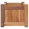 Arriate de madera maciza de teca 100x30x25 cm 4