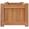 Arriate de madera maciza de teca 200x30x25 cm 4
