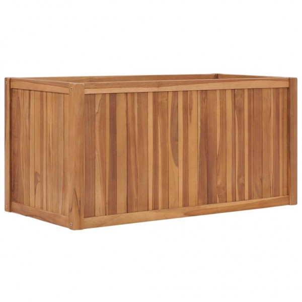 Arriate de madera maciza de teca 100x50x50 cm D