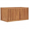Arriate de madera maciza de teca 100x50x50 cm 1