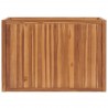 Arriate de madera maciza de teca 100x50x70 cm 2
