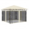 Gazebo com rede mosquiteira 3x3x2.73 m 180 g/m² creme 1