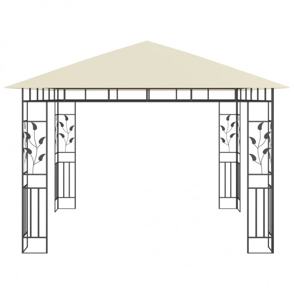 Gazebo com rede mosquiteira 3x3x2.73 m 180 g/m² creme M 3