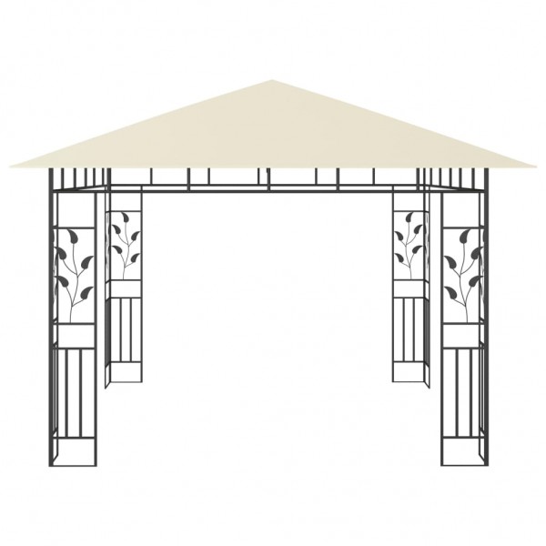 Gazebo com rede mosquiteira 3x3x2.73 m 180 g/m² creme M 4