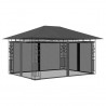 Gazebo com rede mosquiteira 4x3x2.73 m 180 g/m² antracite 1
