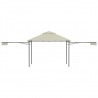 Cenador con tejado doble extensible crema 3x3x2.75m 180g/m² 5