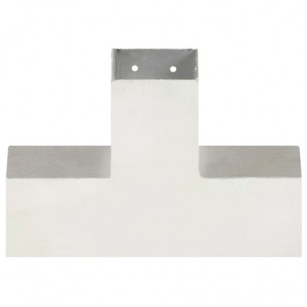 Conectores de postes en X 4 uds metal galvanizado 81x81 mm M 5