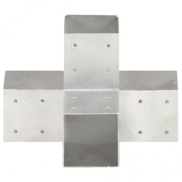 Bases para poste em forma de X 4 pcs 91x91 mm metal galvanizado M 4