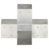 Bases para poste em forma de X 4 pcs 91x91 mm metal galvanizado 4