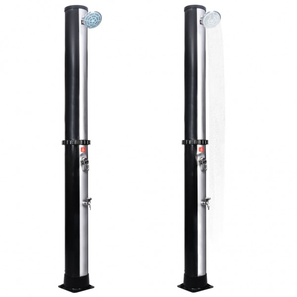 Chuveiro solar de exterior c/ cabeça e torneira 40 L M 3