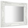 Espejo de pared estilo barroco blanco 50x40 cm 3