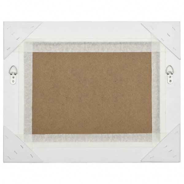 Espejo de pared estilo barroco blanco 50x40 cm M 5