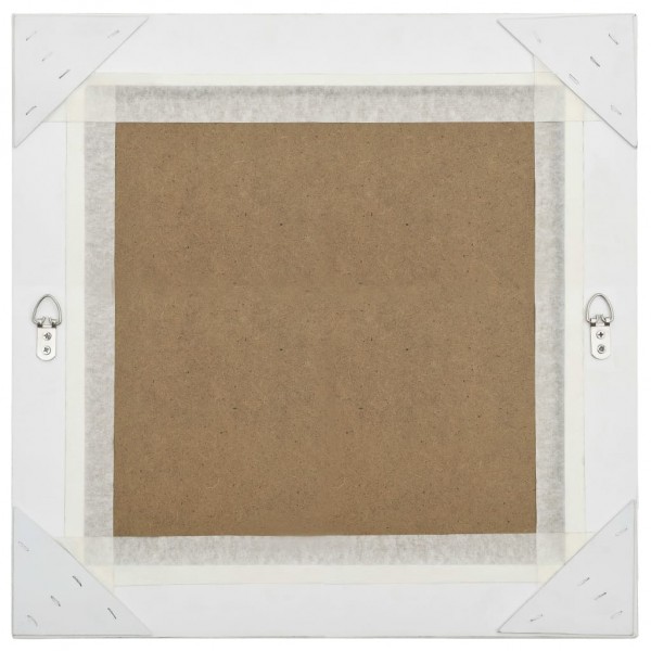 Espelho de parede estilo barroco 50x50 cm branco M 4