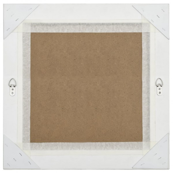 Espelho de parede estilo barroco 50x50 cm prateado M 4