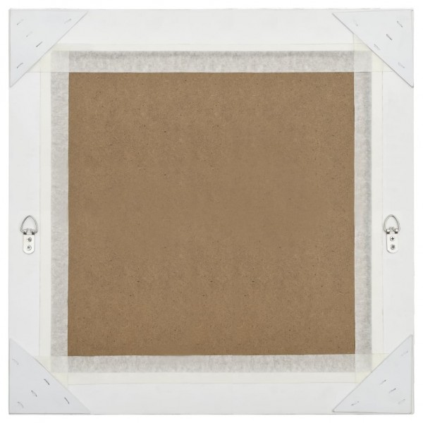 Espelho de parede estilo barroco 60x60 cm prateado M 4