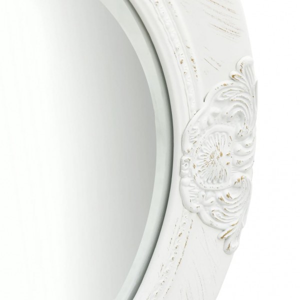 Espejo de pared estilo barroco blanco 50 cm M 3