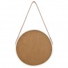 Espejo de pared con correa blanco 40 cm 5