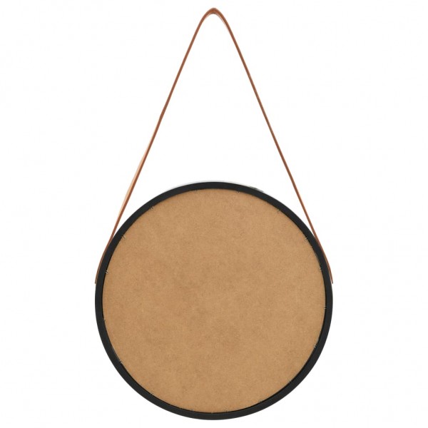 Espejo de pared con correa negro 40 cm M 5