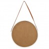 Espejo de pared con correa blanco 50 cm 5