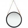 Espelho de parede com alça 50 cm preto 2