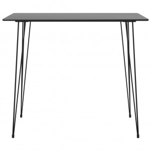 Mesa alta de cocina negro 120x60x105 cm H