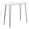 Mesa alta de cocina blanco 120x60x105 cm 5