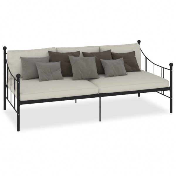 Estructura de cama de metal negro 90x200 cm M 2