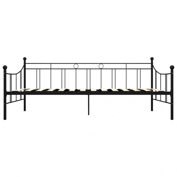 Estructura de cama de metal negro 90x200 cm M 4