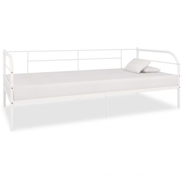 Estructura de cama de metal blanco 90x200 cm D