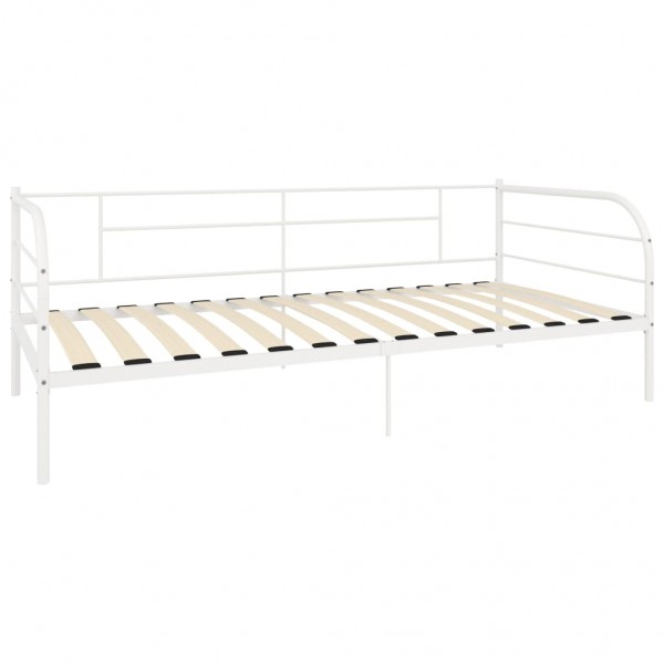 Estructura de cama de metal blanco 90x200 cm M 3