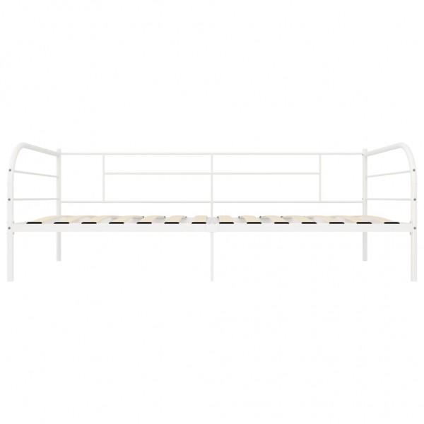 Estructura de cama de metal blanco 90x200 cm M 4