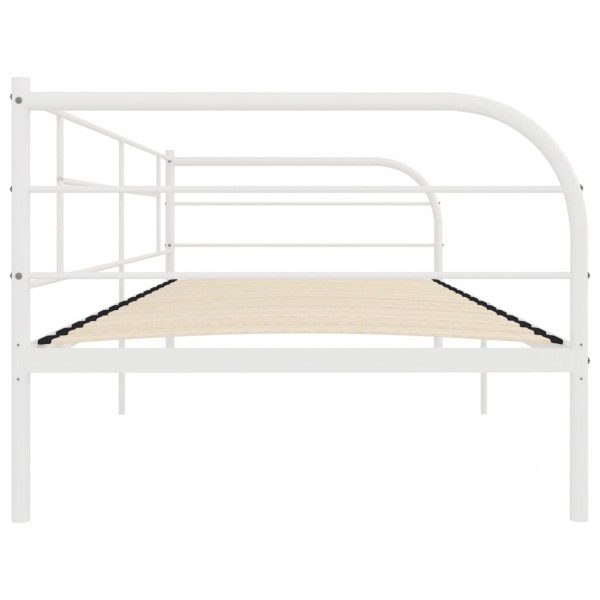 Estructura de cama de metal blanco 90x200 cm M 5