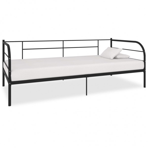 Estructura de cama de metal negro 90x200 cm D