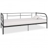 Estructura de cama de metal negro 90x200 cm 1