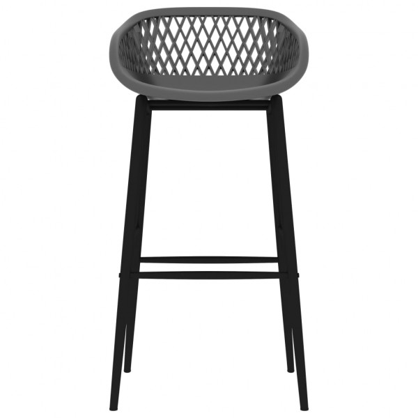 Taburetes de cocina 2 unidades gris M 3