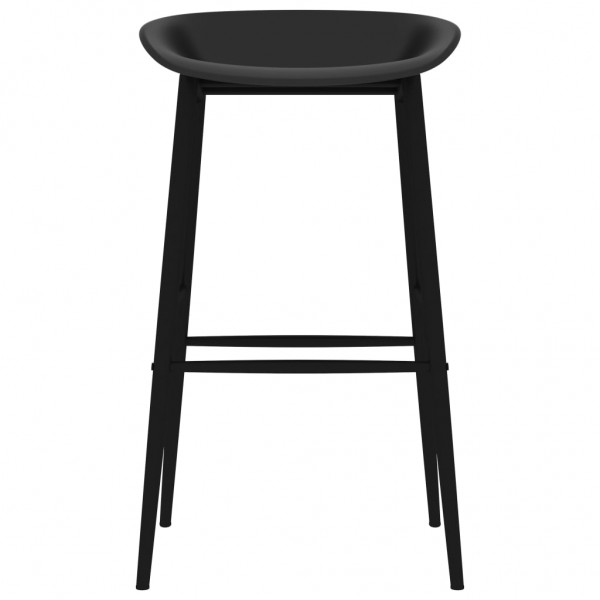 Taburetes de cocina 2 unidades negro M 3