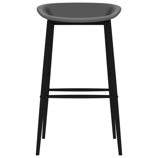 Taburetes de cocina 2 unidades gris M 3