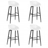 Cadeiras de bar 4 pcs branco 1